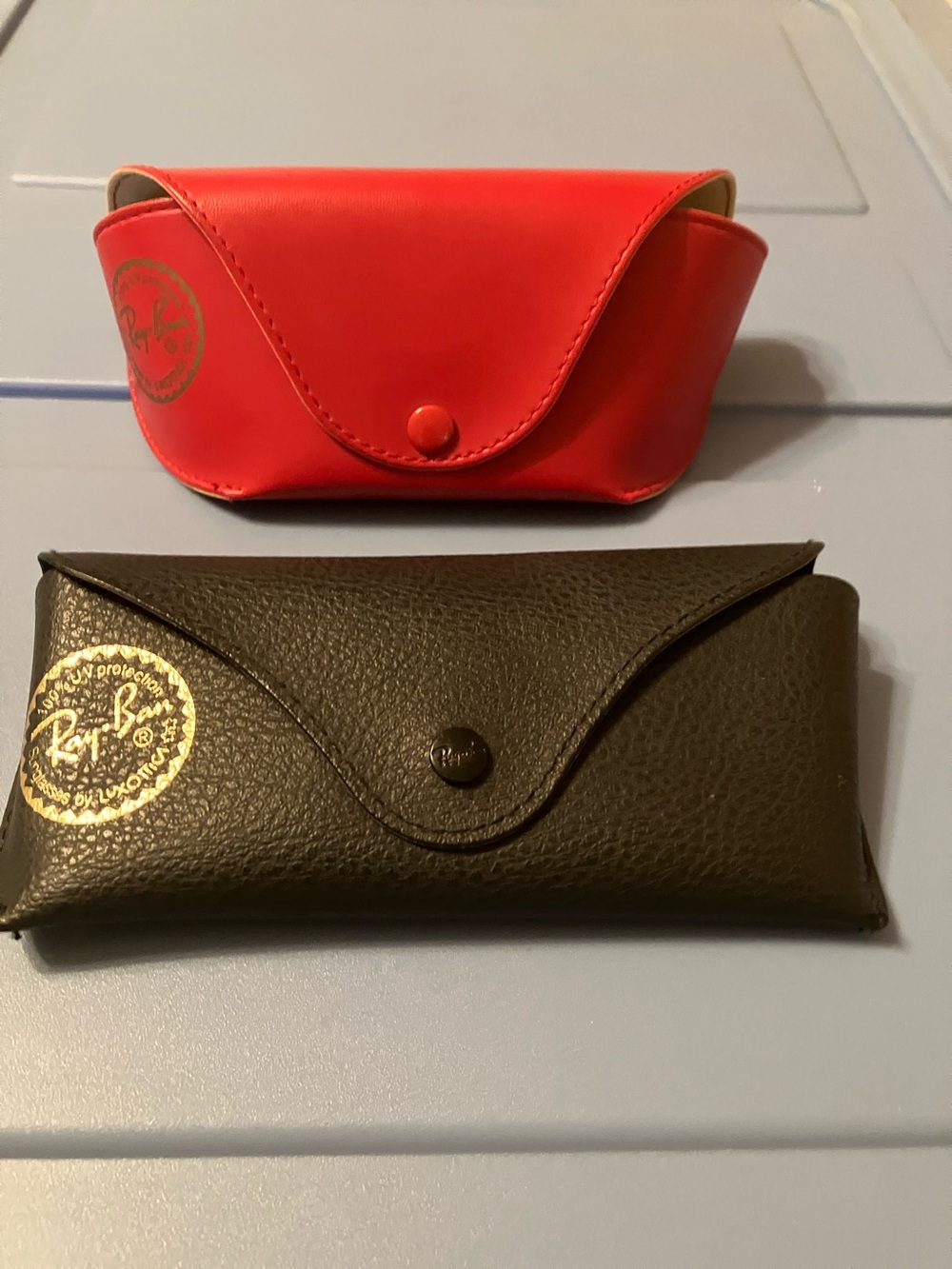 Ray-Ban Red and Black Sunglasses Case Duo